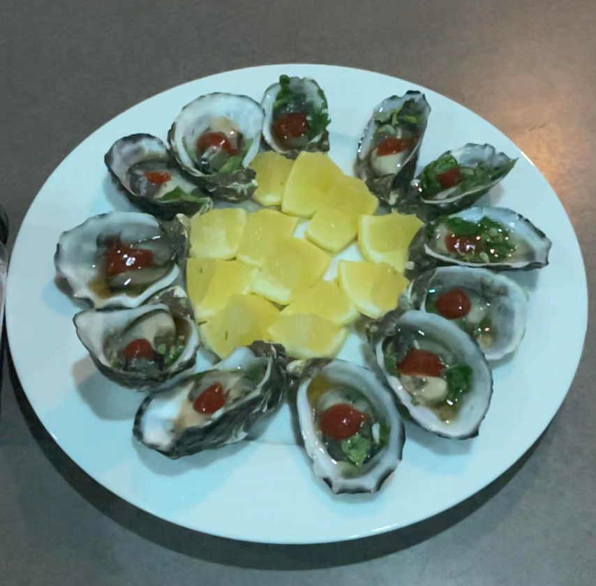 Oysters with Trang Hue Salad Dressing Trang Hue Marinades and Sauces