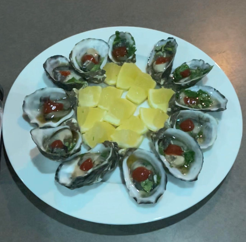 Oysters with Trang Hue Salad Dressing